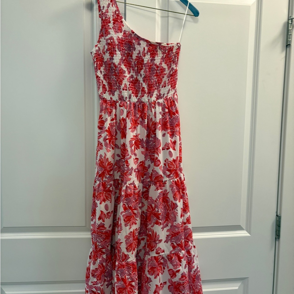 Floral One-Shoulder Dress